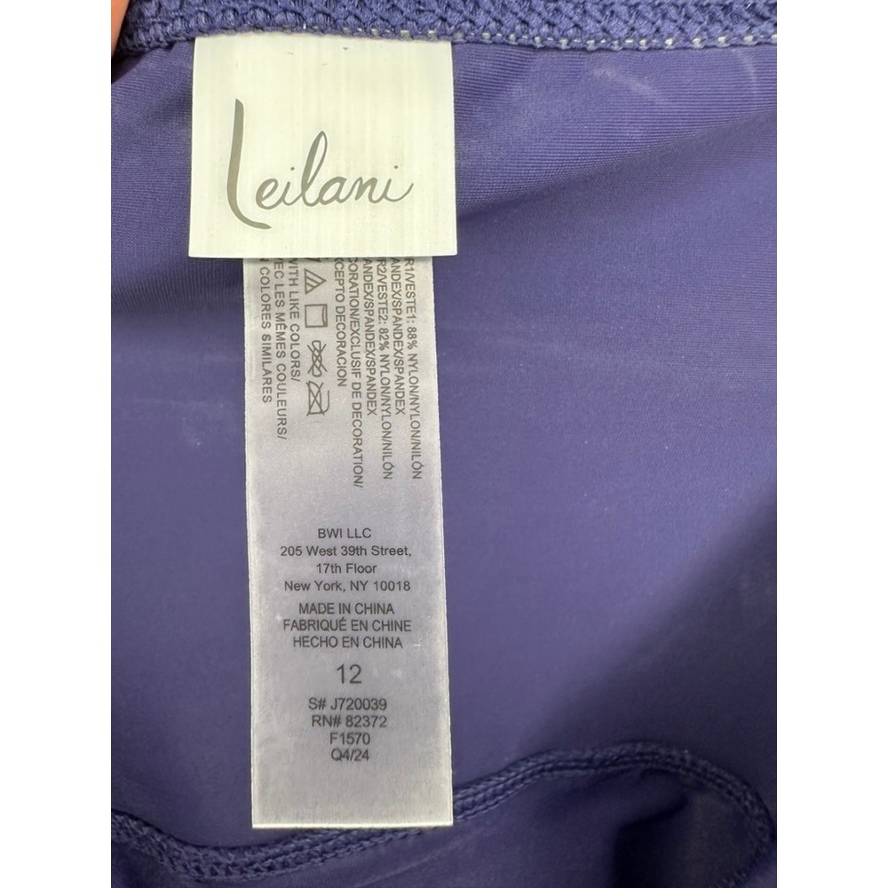 Leilani Navy Swim Skirt Tummy Thinner Women's Size 12 NWT33 - Picture 5 of 6
